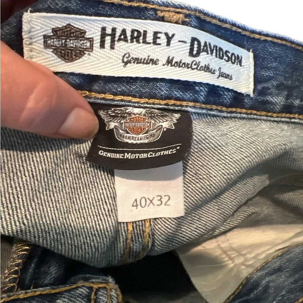 Harley-Davidson Jeans Men 40x32 Blue Straight Leg Denim‎